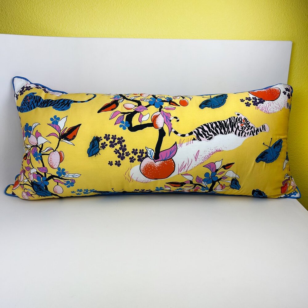 DVF for Target Charlotte's Garden Embroidery Lumbar Pillow Diane Von Furstenberg - Picture 2 of 7